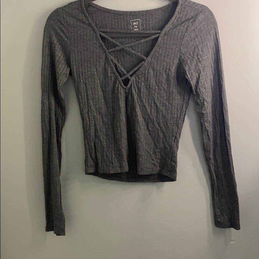 LAST CHANCE!! Crisscross front crop top